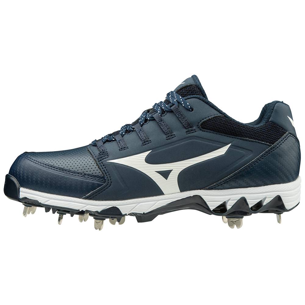 Mizuno 9-Spike Swift 6 Rövidszárú Metal Női Softball Cipő Sötétkék/Fehér BDG603187